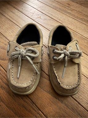 Aloha Island Kids Tan Suede Boat Shoes